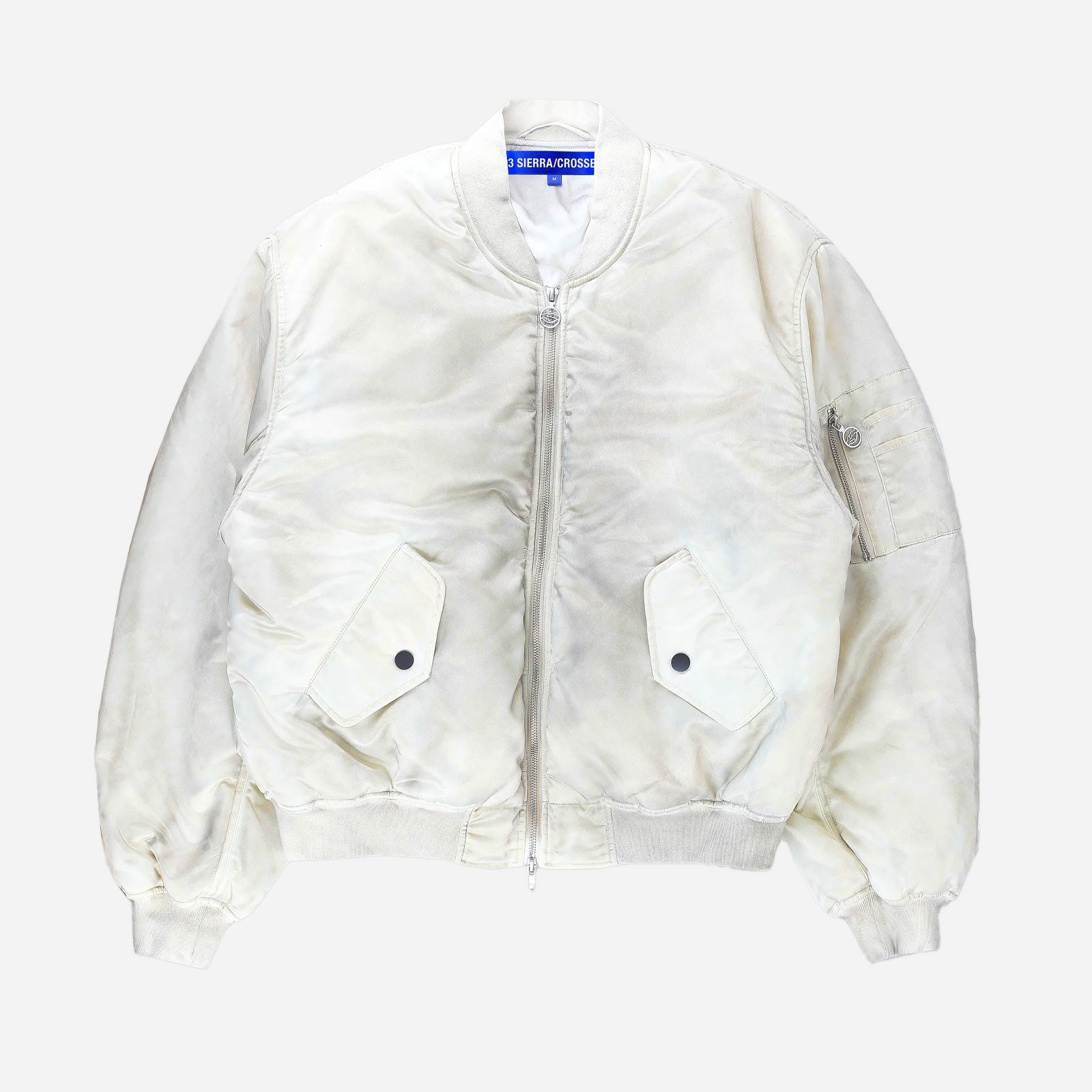 White Faded Bomber FW93SCWFB WHT