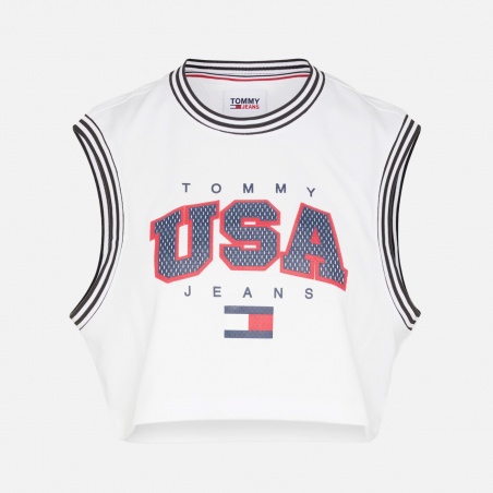 TOMMY JEANS Crop USA Basketball Tank DW0DW15304YBR