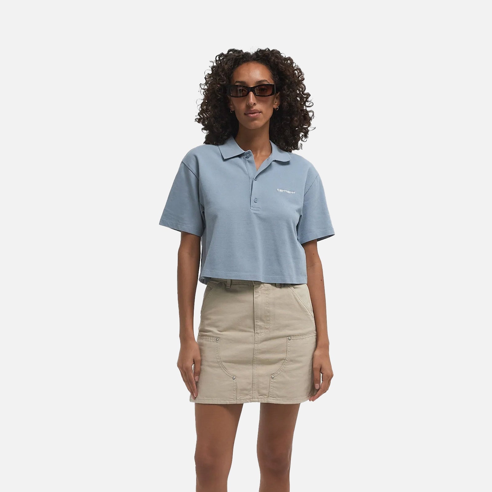 W S S Carhartt Script Polo T Shirt I0345530F4XX