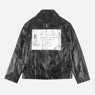 Crinckled Letter Jacket FW93SCCLJ BLK