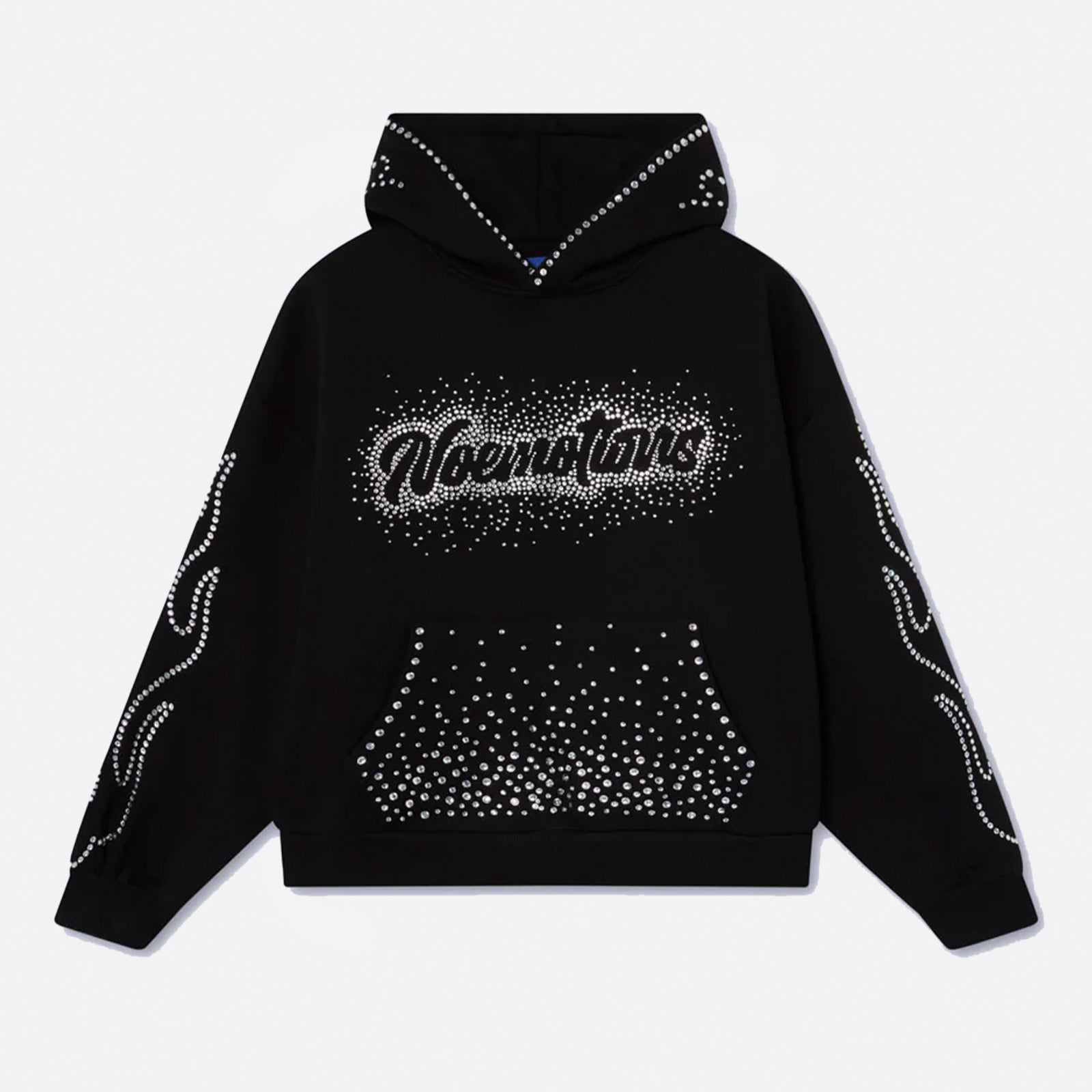 Rhinestones Hoodie NES26RH BLK