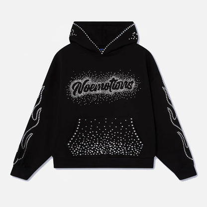 Rhinestones Hoodie NES26RH BLK