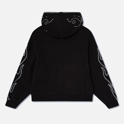 Rhinestones Hoodie NES26RH BLK