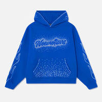 Moletom com capuz com strass noemotions NES26RH-BLU