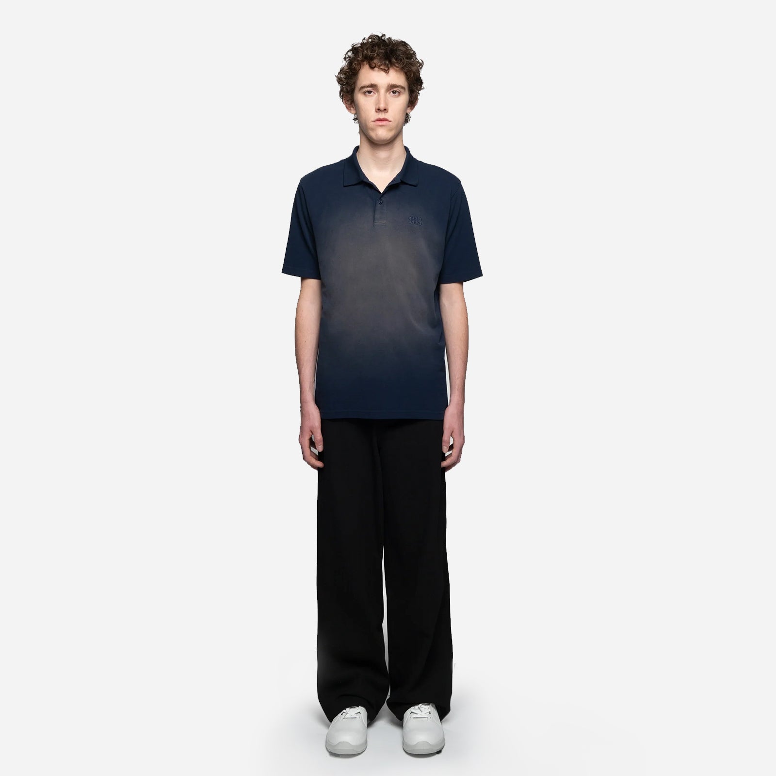 Navy Blue Faded Polo SS2693SCNBFP BLU